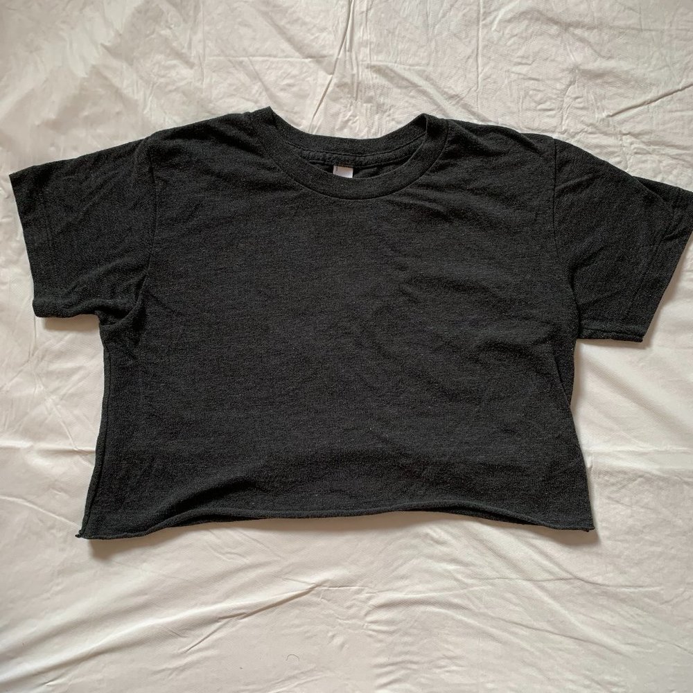 cropped grey t-shirt